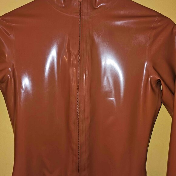 SKIMS Latex Long Sleeve Dress - Bronze - Medium - Picture 6 of 7